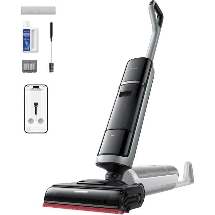 DREAME H15 Pro Heat Aspirateur Laveur - Nettoyage des sols a 85 °C - Bras robotisé IA GapFree - Capteur RVB intelligent - 22 kPa