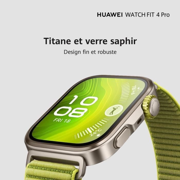 Montre connectée - HUAWEI - Watch FIT 4 PRO - Noir