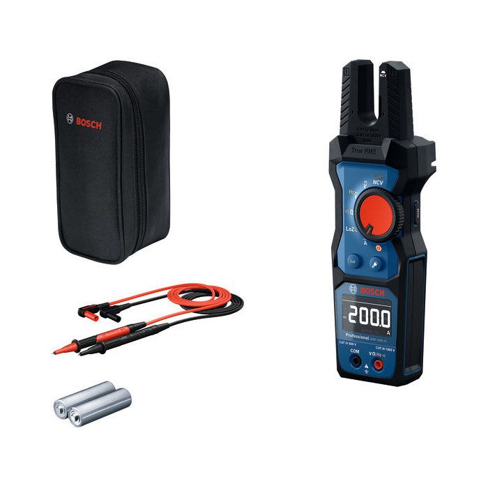 Multimetre a fourche BOSCH PROFESSIONAL - GFM 1000-15 - 1000 V - 2 piles + MS 90 Professional + poche
