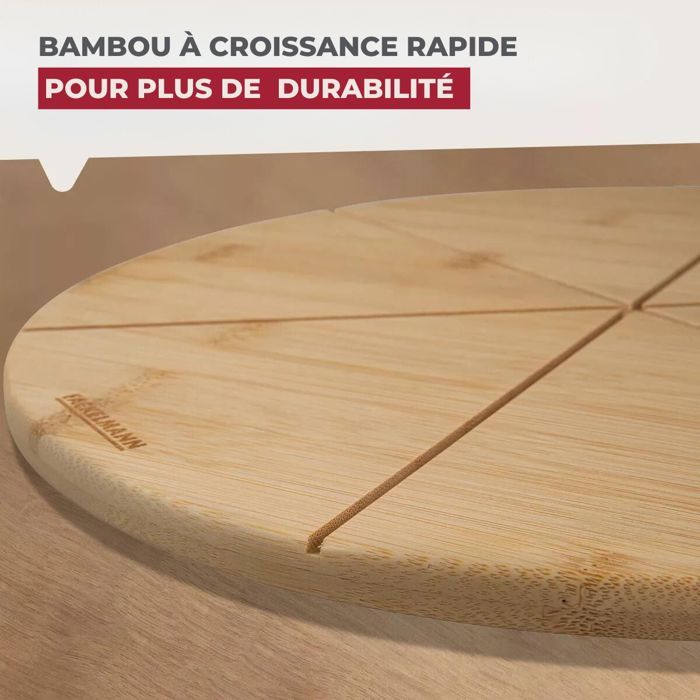 Ensemble de 2 Planches a pizza avec rainures de coupe - FACKELMANN - ō 32 cm