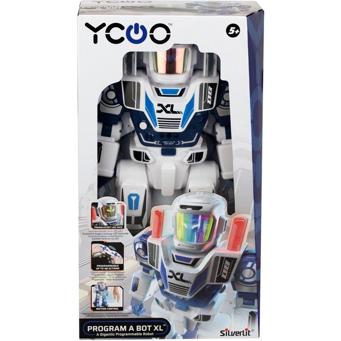 Robot radiocommandé - YCOO - Program a Bot XL - Multidirectionnel - 48 actions programmables - LED & Sons - Des 5 ans