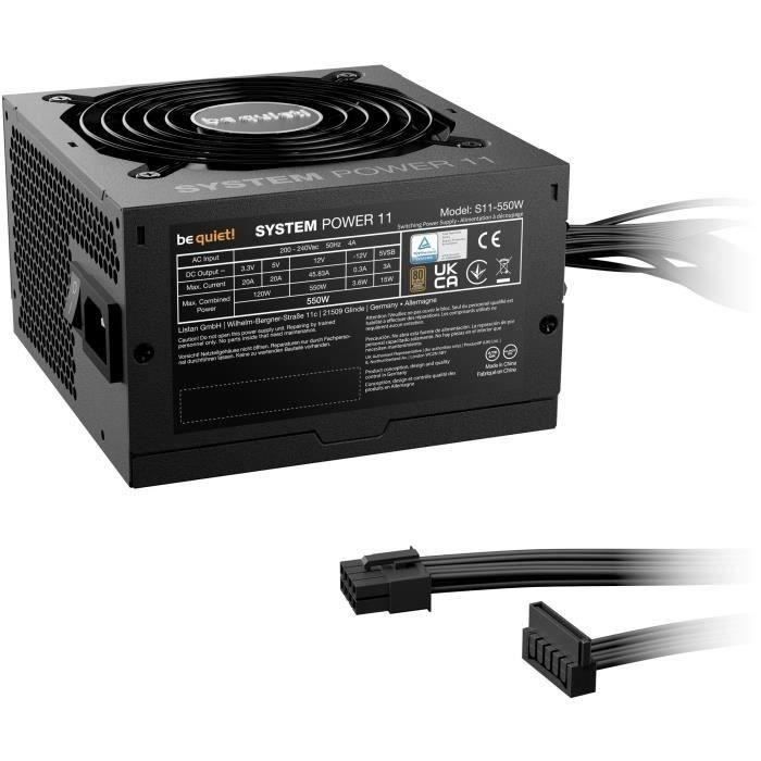 Alimentation PC - BE QUIET! - System Power 11 - 550 W - ATX 3.1 - 80 PLUS Bronze
