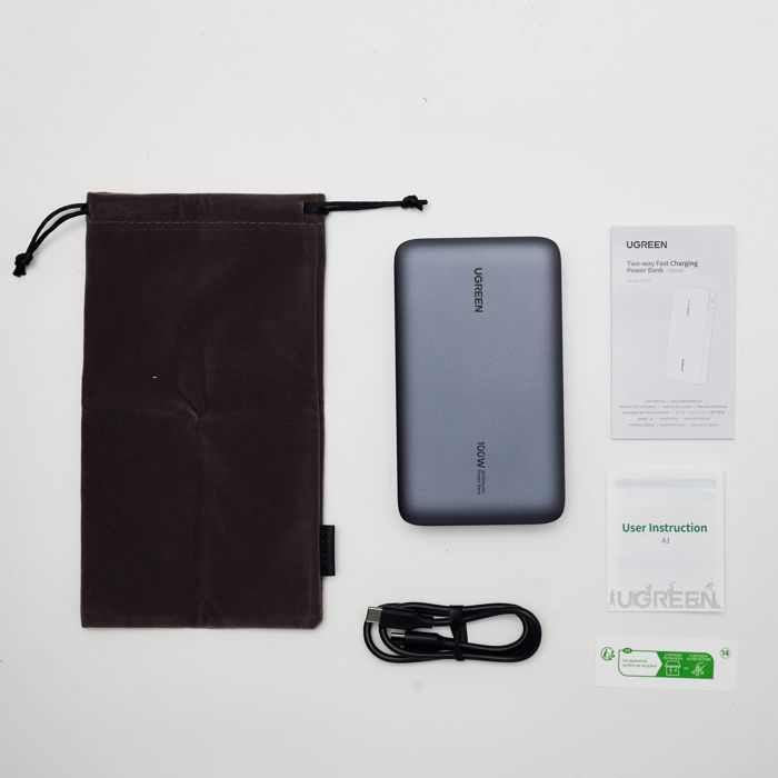 Batterie externe Ugreen Nexode - 20000mAh + cable USB-C (Gris)