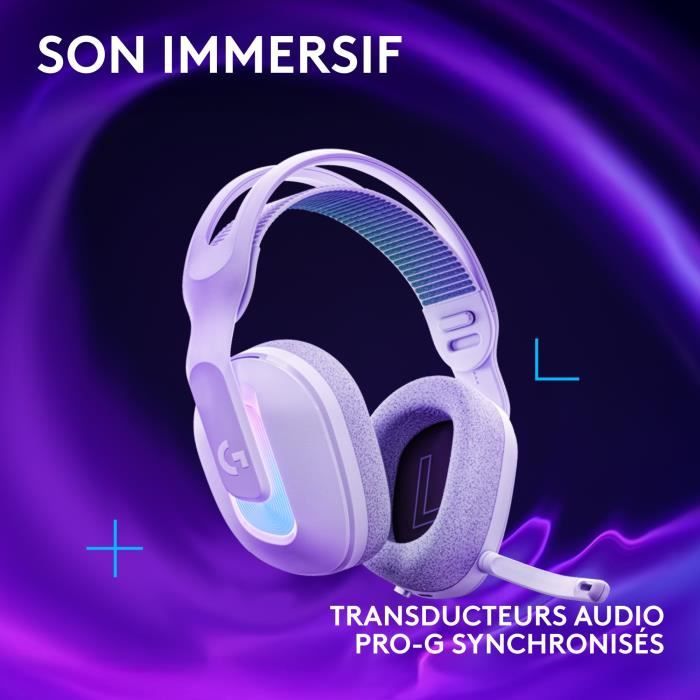 Casque gamer - sans fil - Logitech G - G522 - Lightspeed - Blanc
