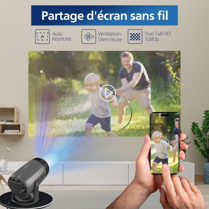 Vidéoprojecteur - PHILIPS - NEOPIX 150 - FHD 1080p - 80 pouces - Noir