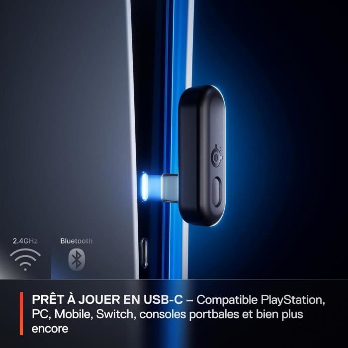 Casque gaming sans fil - STEELSERIES - Arctis Nova 3PW - Autonomie 40h - Connexion 2,4 GHz - Bluetooth