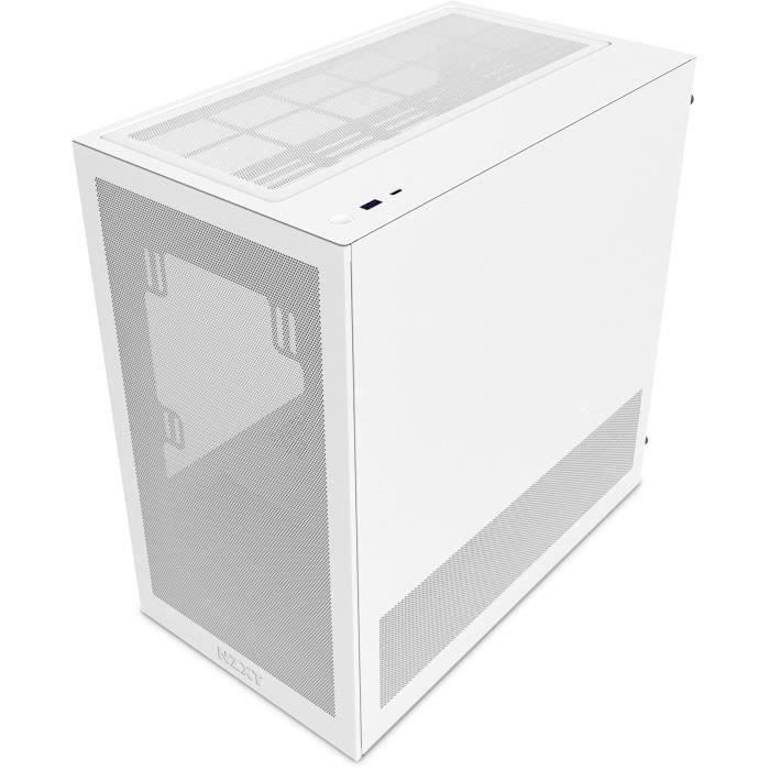 Boitier moyen-tour micro-ATX - NZXT - H3 Flow - Airflow remarquable - Blanc - GPU grand format