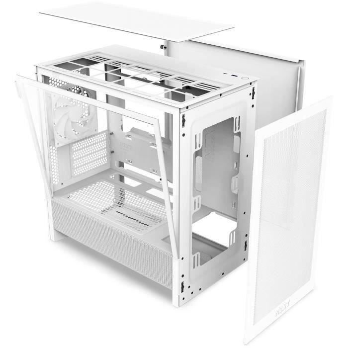 Boitier moyen-tour micro-ATX - NZXT - H3 Flow - Airflow remarquable - Blanc - GPU grand format