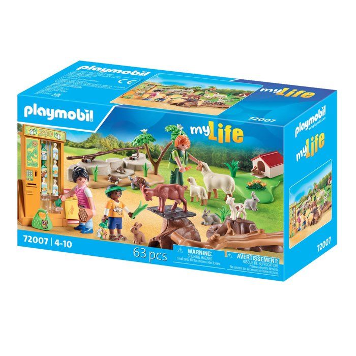 PLAYMOBIL 72007 Découverte des animaux a la ferme, My Life Le Zoo, 63 pieces, Des 4 ans