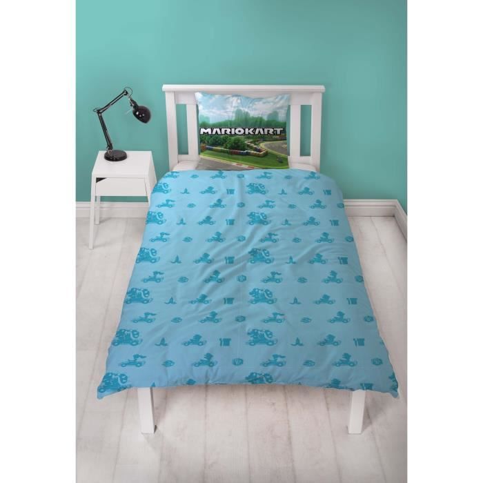 Parure de lit - MARIO BROS - Mario II - Microfibre - 1 housse de couette 140 x 200 cm + 1 taie 63 x 63 cm