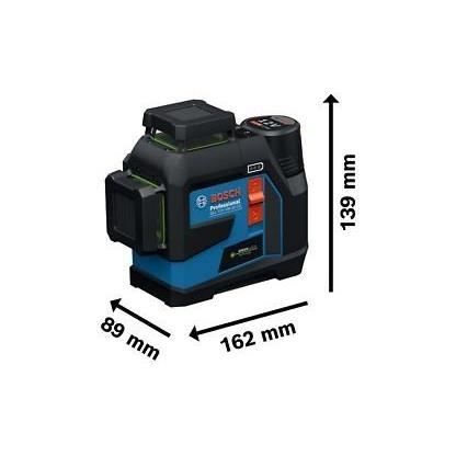 Laser ŕ ligne - BOSCH PROFESSIONAL - GLL 12V-100-33 CG - 3 lignes 360° - Alimentation Dual Power - IP65