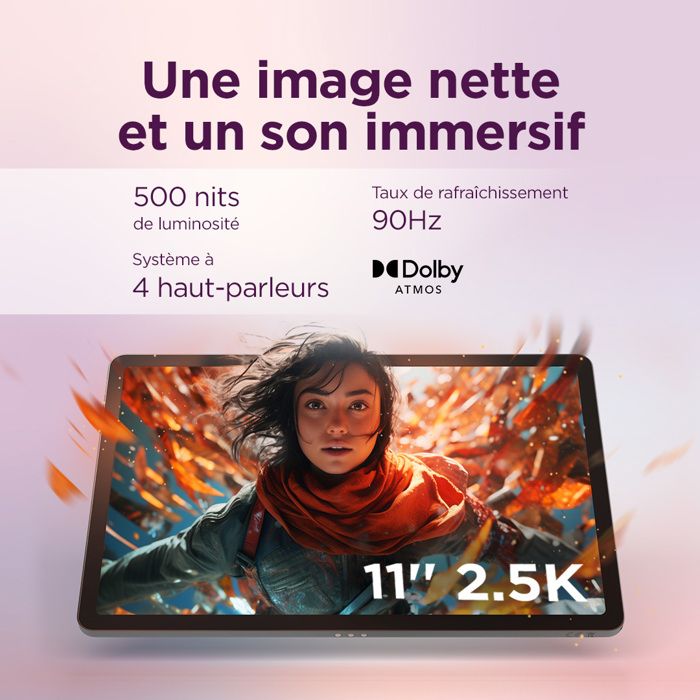 Tablette tactile LENOVO Idea Tab - 11 2,5K IPS - 4 Go RAM - Stockage 64 Go - Bleu + Stylet