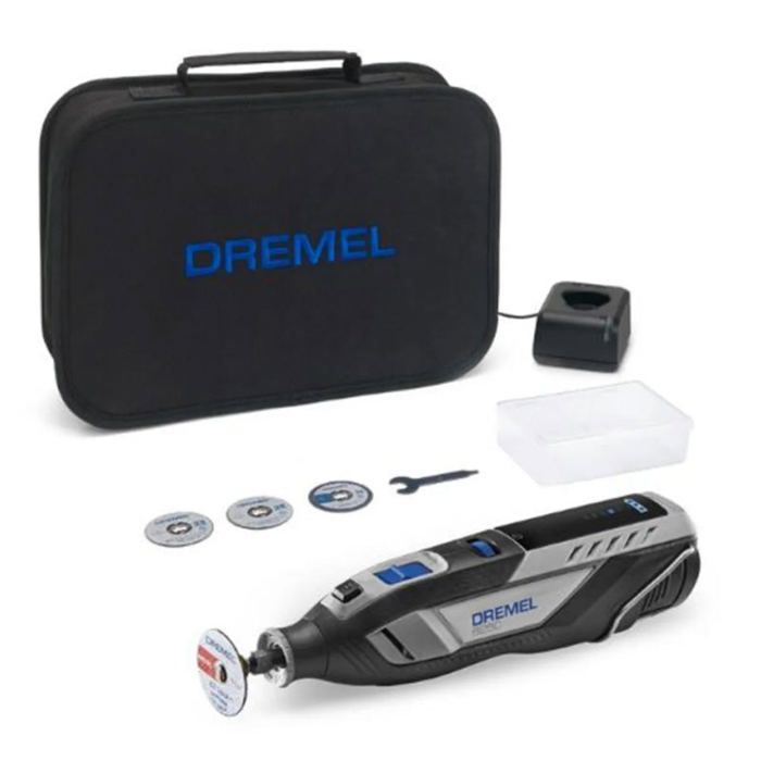 Dremel 8250 Outil Rotatif Multifonction Sans-fil 12V, 5 accessoires, 1 batterie 2Ah, de 5.000 a 30.000 tr/min