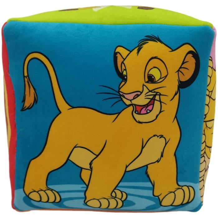 Coussin premium - Cube - LE ROI LION - Microfibre - 25 x 25 x 25 cm