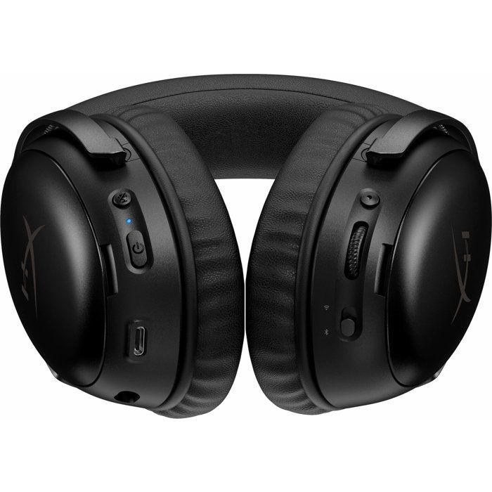 Casque Gamer Sans Fil HyperX Cloud III S Wireless noir pour PC Mac PS5 Mobile Switch.avec adaptateur USB-C vers USB-A, câble USB