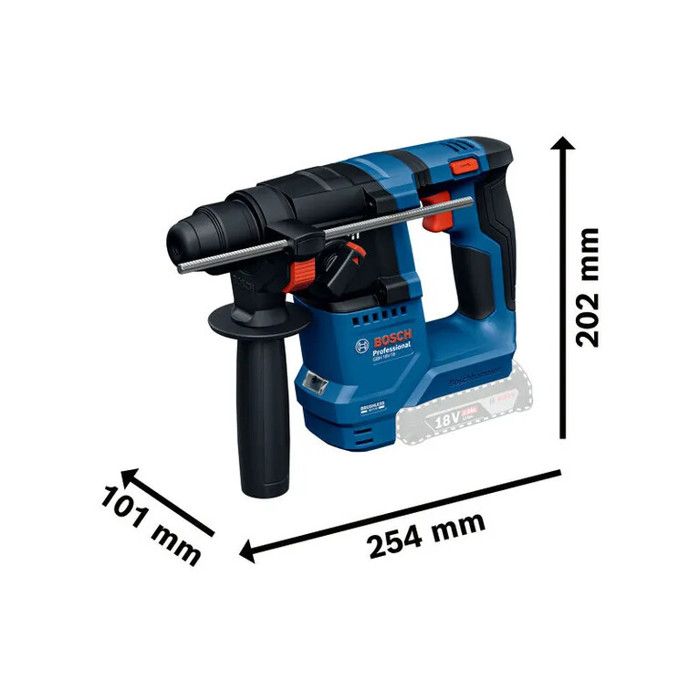 Perforateur GBH 18V-18 Professional SDS Plus avec KickBack Control, sans batterie, ni chargeur - Livré dans L-Boxx 136 - BOSCH - 06