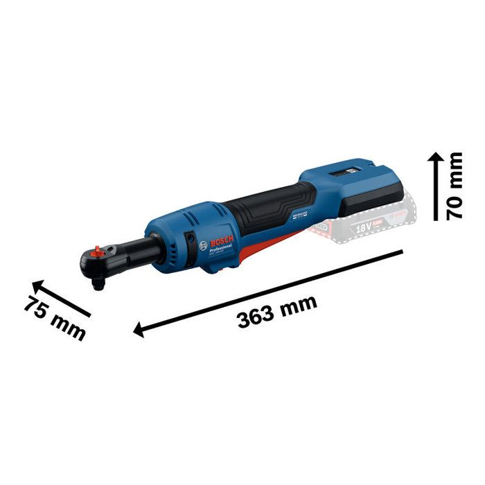 Clé a cliquet GRC 18V-60 Professional sans batterie, ni chargeur - Livrée dans L-Boxx 136 - BOSCH - 06019N8001