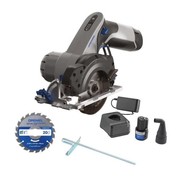 Scie compacte CS12V-S1 12V - 3 accessoires, 1 batterie 2Ah + chargeur - DREMEL Blueprint