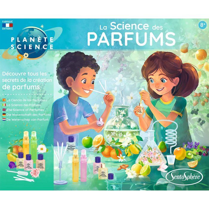 Kit Scientifique - SENTOSPHERE - La science des parfums - Faire évoluer son odorat - Composition parfum - Des 8 ans