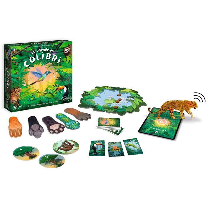 Jeu de société Coopératif - SENTOSPHERE - La légende du colibri - Sauver la foret en équipe - Adresse - Réflexes - Des 7 ans
