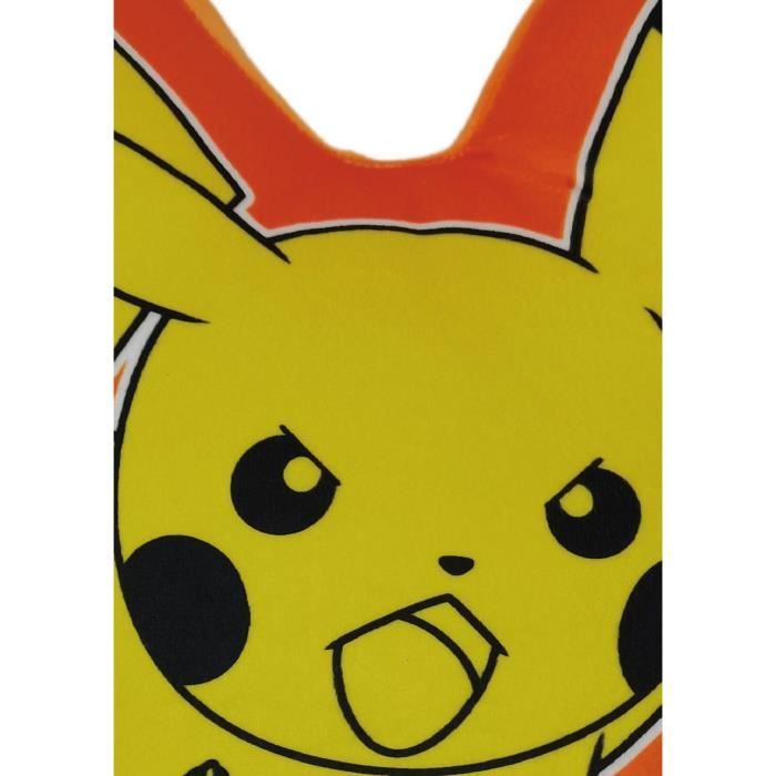 Coussin premium 3D en Velboa - POKEMON - Pikachu - 40 cm