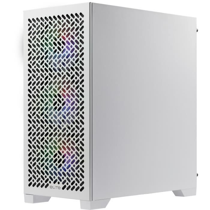 COOLER MASTER - Elite 302 White - Boîtier PC - Mini-tower/mATX