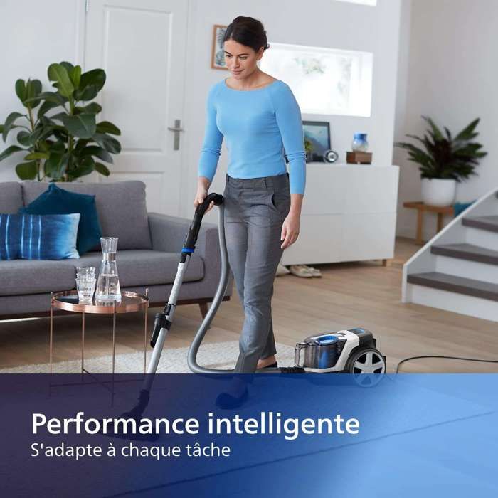 Aspirateur Traineau sans sac PHILIPS PowerPro Compact - FC9332/09 - 900W - Filtre Allergy H13 - Classe énergétique A