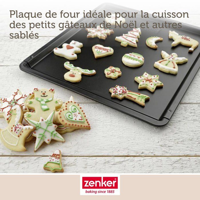 Ensemble de 2 Plaques a pâtisserie extensible - ZENKER - Black Metallic - 37 a 52 x 33 cm