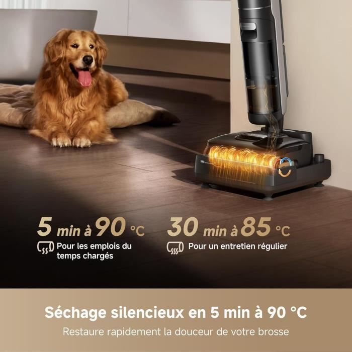 DREAME H15 Mix Aspirateur Laveur 7-en-1 - Bras robotique IA - Nettoyage des Bords Triple - 23 kPa - Lavage Brosse a l'eau a 100 °C