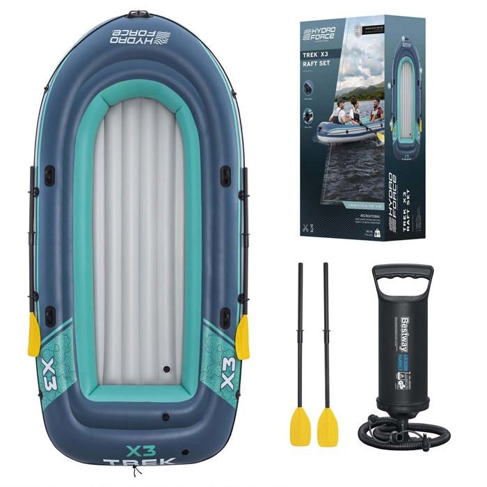 Bateau gonflable - Bestway - Trek X3 - 3 personnes - 294 x 137 cm - PVC durable