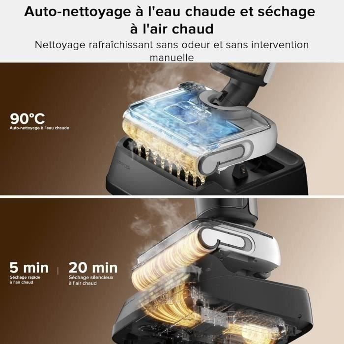 Aspirateur Laveur ROBOROCK F25 - 20 000 Pa - Tout-en-Un avec séchage Rapide a 90 °C - Auto-Nettoyage haute température