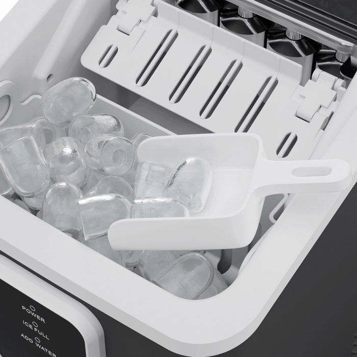 Machine a glaçons HKoeNIG - KUB12 - Jusqu'a 12kg de glaçons par jour - 6 a 13 minutes de production - 120W - Noir