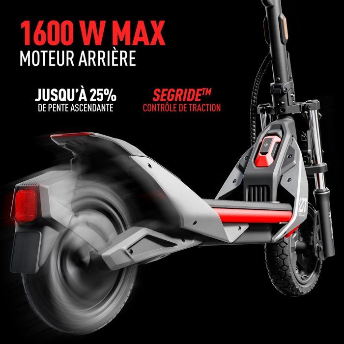 Trottinette électrique - SEGWAY - ZT3 Pro I - 1600 W - 11 - Vitesse 25 km max - Autonomie jusqu'a 70 km