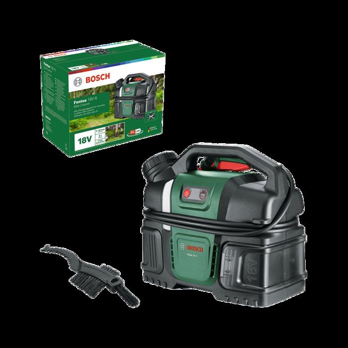 Nettoyeur pression (de vélo) sans fil BOSCH - Fontus 18V-6 Bike Cleaner - 18V - 20 bar - 2.2 l/min - Réservoir 6L