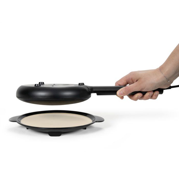 Crepiere électrique Livoo x Marmiton - LIVOO - DOP258CO - 600 W - Ř 20 cm - Poignée thermorésistante - Noir