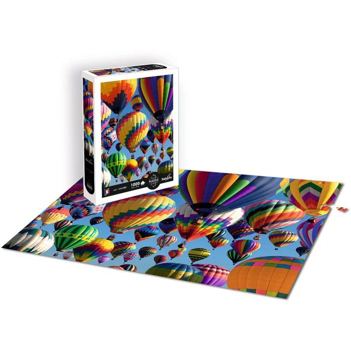 Puzzle - SENTOSPHERE - Calypto - 1000 pieces - Montgolfieres - Toucher soyeux - Des 9 ans