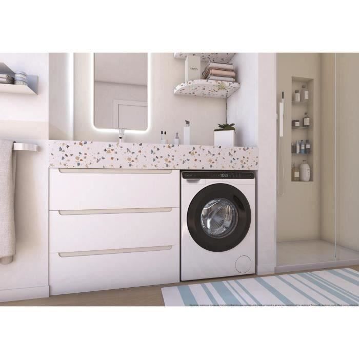 Lave-linge hublot CANDY CW50-BP12307U1-S - 5kg - 1200 tours/min - Classe A - Connecté - Blanc