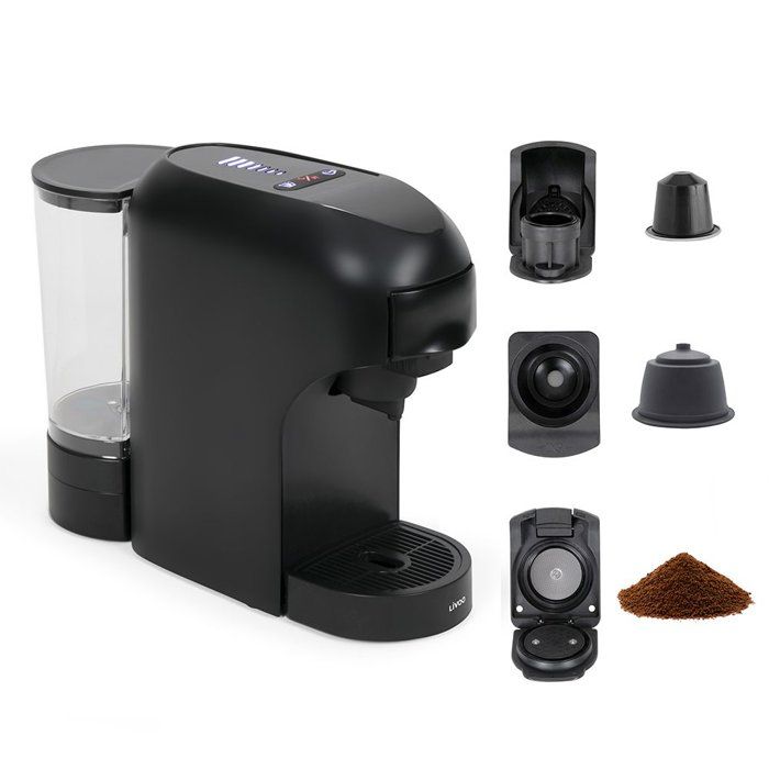 Machine a café multi-capsules 4-en-1 - LIVOO - DOD217N - 1400 W - 7 niveaux d'intensité du café - Noir