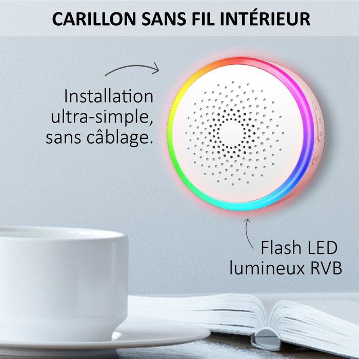 Portier Vidéo - KYF - Wifi - Rechargeable avec panneau solaire - Carillon intérieur et Carte SD 16Go