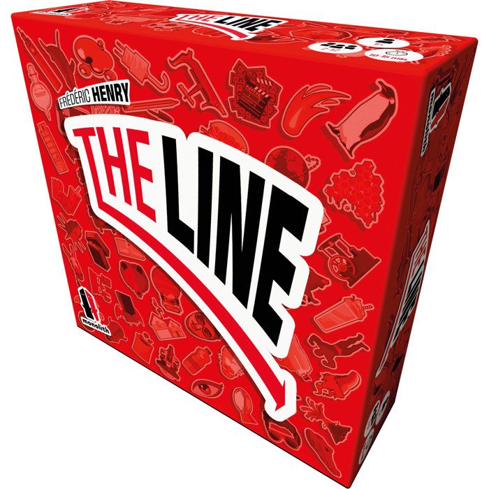 Jeu de société - ASMODEE - The Line Rouge - Jeu de devinettes moderne - Format portable - 174 cartes