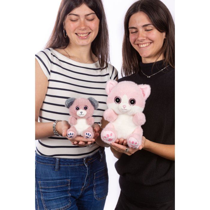 Peluche - Peluche Chat PINKY Cutydoos rose poudré 23 cm