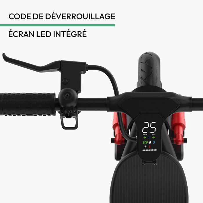 Trottinette électrique - WISPEED - Airo V10 - 36 V - 400 W nominal - 10'' - Noir