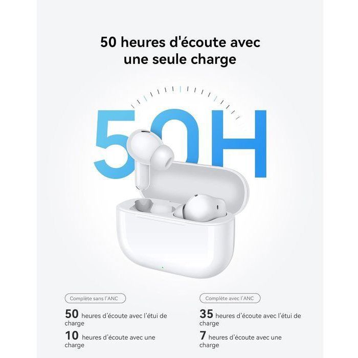 Ecouteurs sans fil - Huawei - Freebuds SE 4 ANC - Blanc