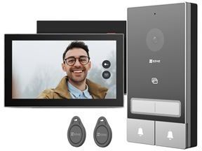 Visiophone - EZVIZ - EP7 - 2 FAMILY KIT - Platine de rue double bouton - 2 écrans intérieurs