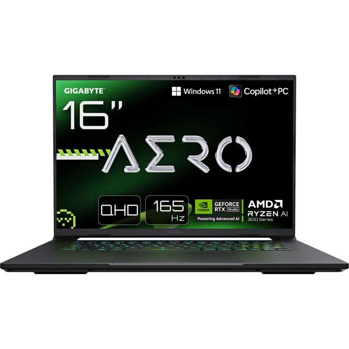 Pc Portable - GIGABYTE - AERO X16 1VH93FRC94AH - 16 QHD+ - 165Hz - RYZEN AI 7 350 - 16Go RAM - RTX 5060 8Go - SSD 1To - Win 11