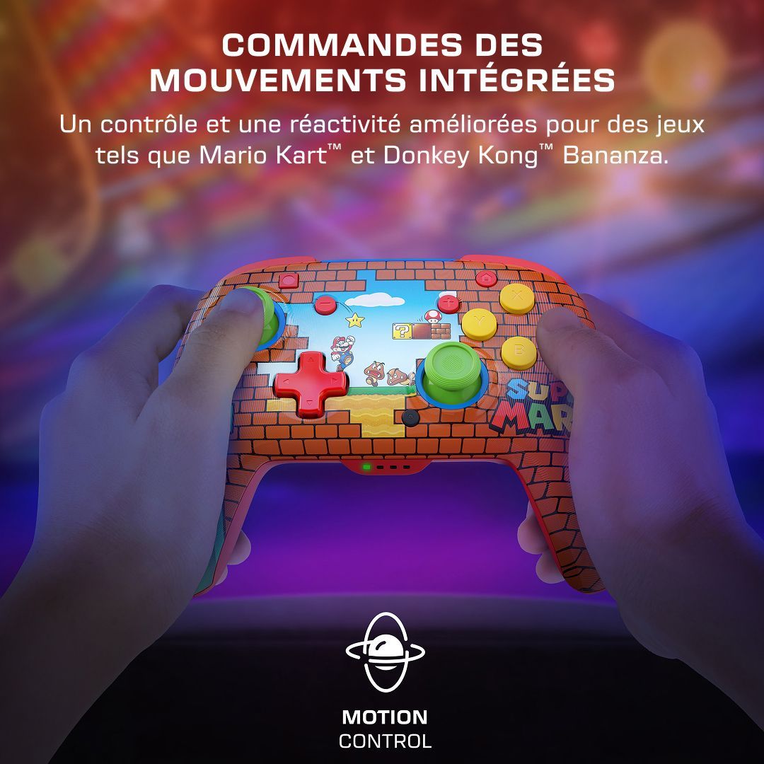 Manette de jeu - Nintendo Switch - Rematch Mario Bricks - Sans fil - Rouge - Turtle Beach