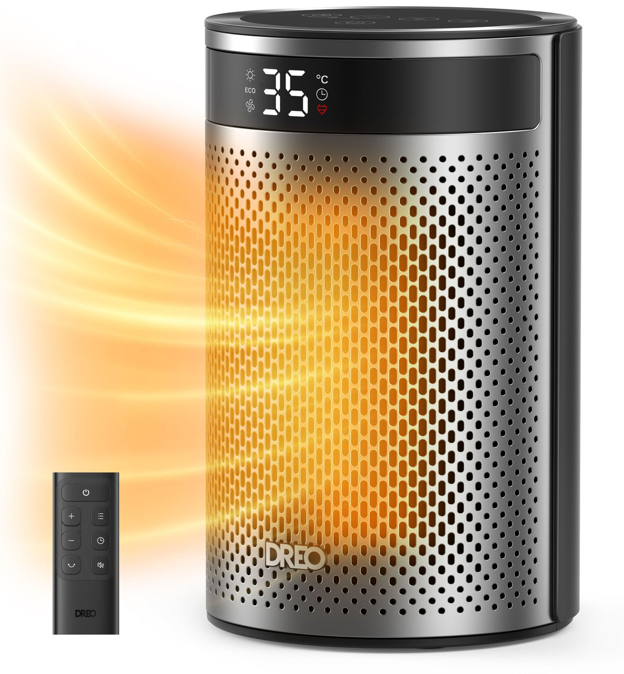 Chauffage d'appoint - Hyper-céramique - 1500 W - Dreo - Atom 416 - Colonne - Noir