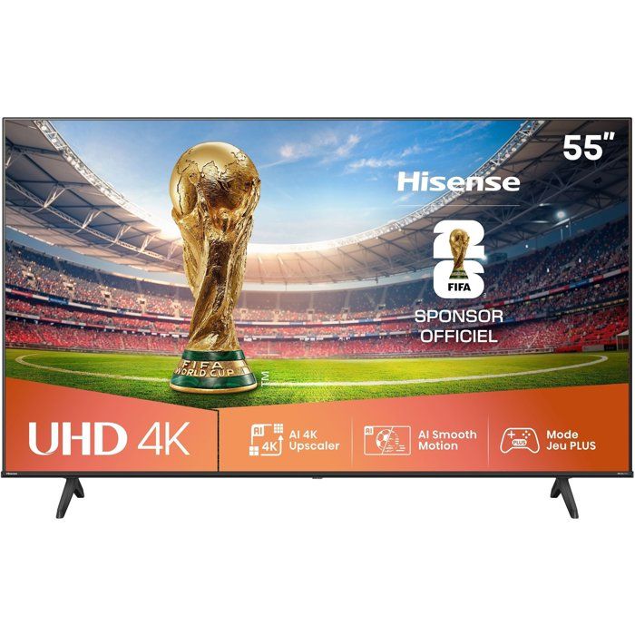 Hisense 55A6Q - TV LED 55 (139 cm) - 4K UHD 3840x2160 - HDR10+ - TV connecté - 3xHDMI 2.1 - WiFi