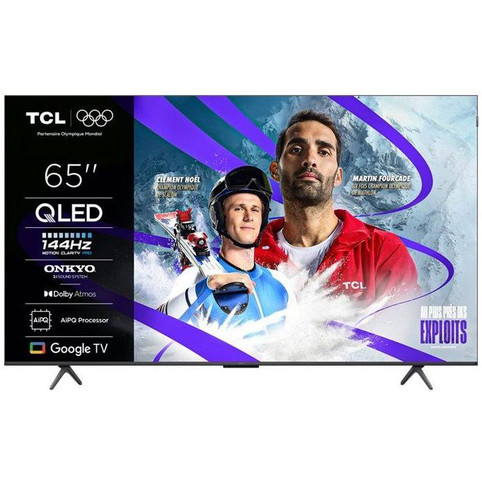 TCL 65P8K - TV QLED 65 (165 cm) - 4K UHD 3840x2160 - 144 Hz - Dolby Vision - Google TV - 4xHDMI 2.1 - WiFi