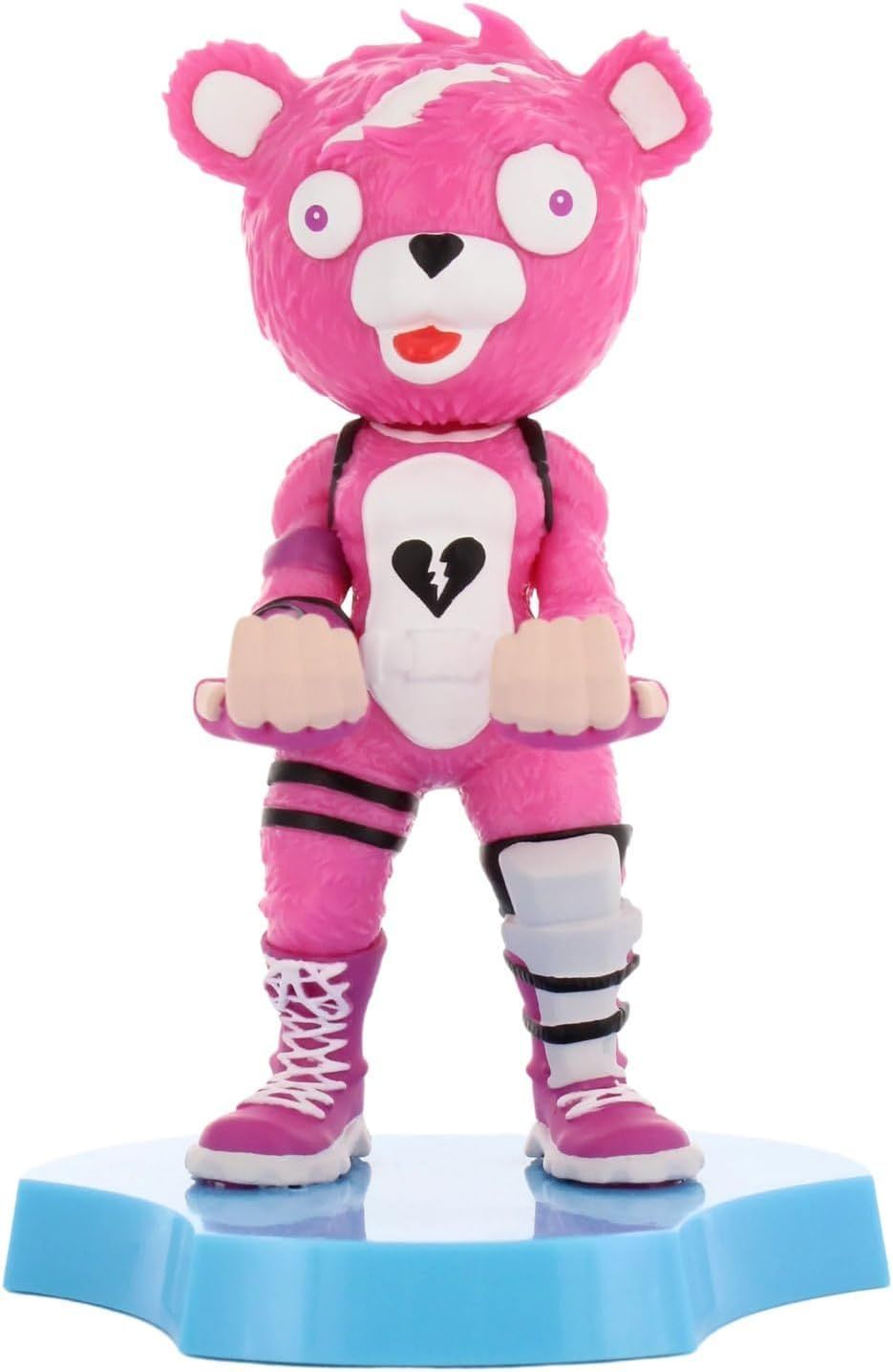 Figurine Fortnite Cuddle Team Leader - EXQUISITE GAMING - Cable Guys - Support écouteurs, smartphone ou petit accessoire - 11 cm